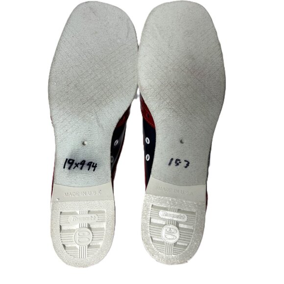 Brunswick Bowling 50’s Style Saddle Shoes Red Blue VTG - Picture 13 of 15